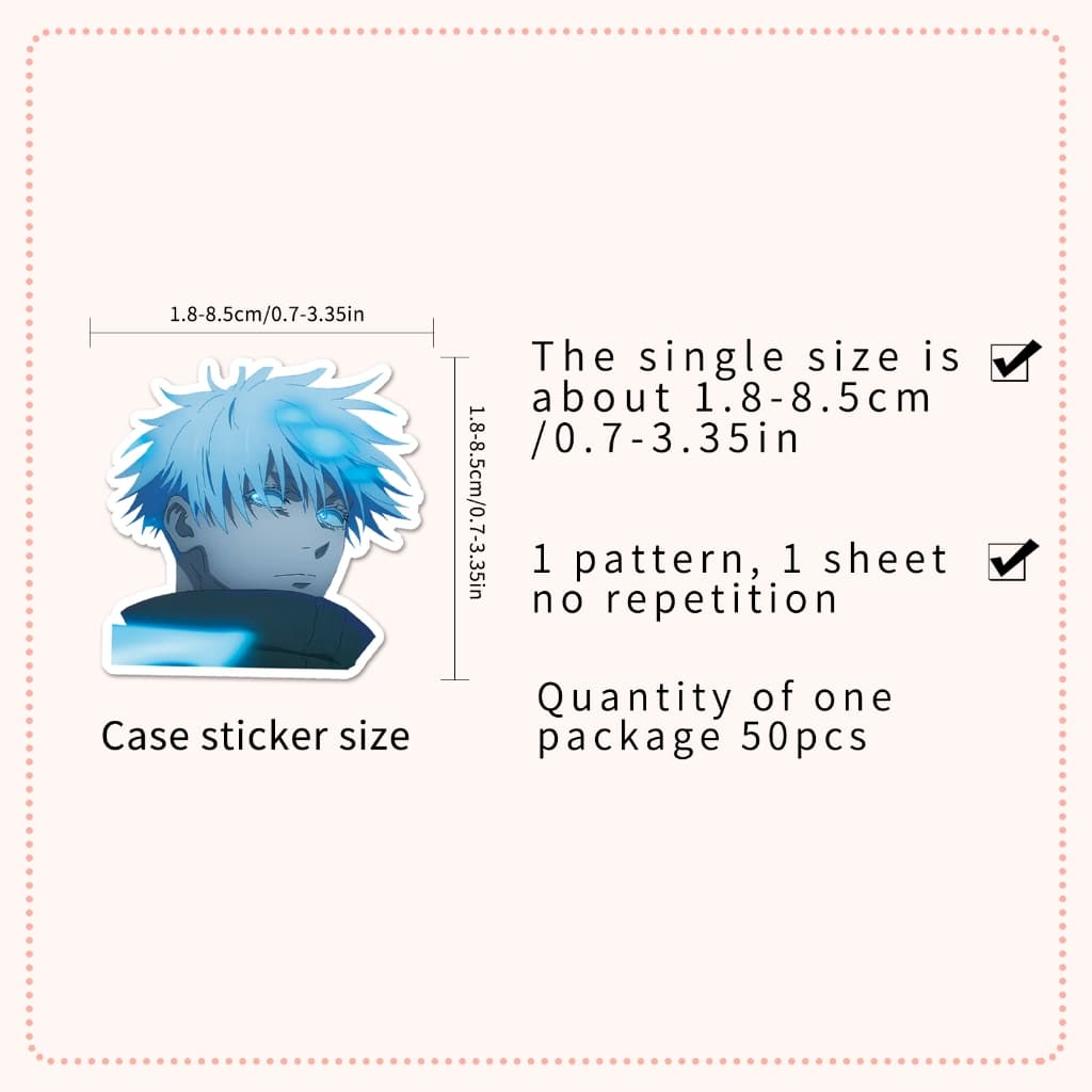 50 ชิ้น Cool Jujutsu Kaisen Satoru Gojo ญี่ปุ่นอะนิเมะ Graffiti สติกเกอร์กันน้ํา DIY สําหรับเคสโทรศัพท์แล็ปท็อปหมวกกันน็อครถสติกเกอร์ Creative Home Decal รูปที่ 8