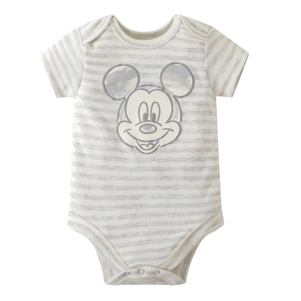 ชุดจั๊มสูทรอมเปอร์ แขนสั้น พิมพ์ลาย Disney Mickey Winnie the Pooh สําหรับเด็กทารกผู้ชาย และเด็กผู้หญิง รูปที่ 6