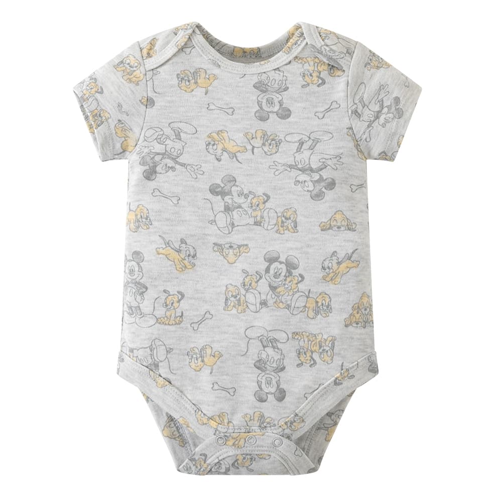 ชุดจั๊มสูทรอมเปอร์ แขนสั้น พิมพ์ลาย Disney Mickey Winnie the Pooh สําหรับเด็กทารกผู้ชาย และเด็กผู้หญิง รูปที่ 5