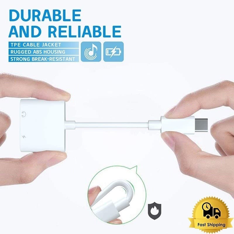 อะแดปเตอร์สายแปลง ตัวแปลงหูฟัง for iphone 3.5 to ios สายต่อหูฟัง สายแปลงสำหรับไอโฟน type c To Aux 3.5 Adapter รูปที่ 6