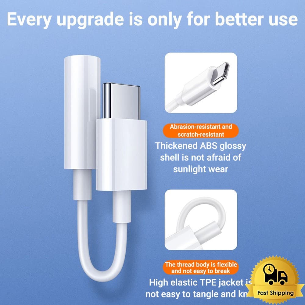 อะแดปเตอร์สายแปลง ตัวแปลงหูฟัง for iphone 3.5 to ios สายต่อหูฟัง สายแปลงสำหรับไอโฟน type c To Aux 3.5 Adapter รูปที่ 7