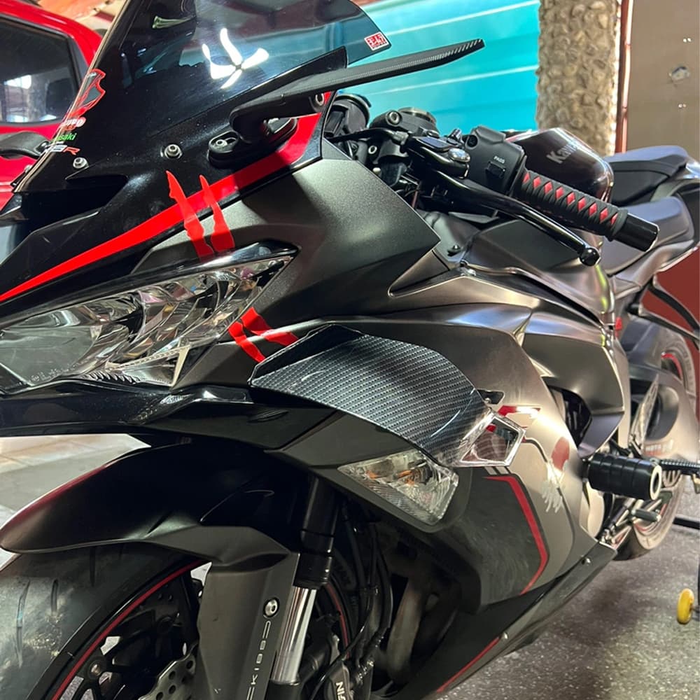 ปีกคงที่เหมาะสําหรับ CBR650r CBR650F ปีกคงที่ดัดแปลงอุปกรณ์ดัดแปลงรถจักรยานยนต์ รูปที่ 9