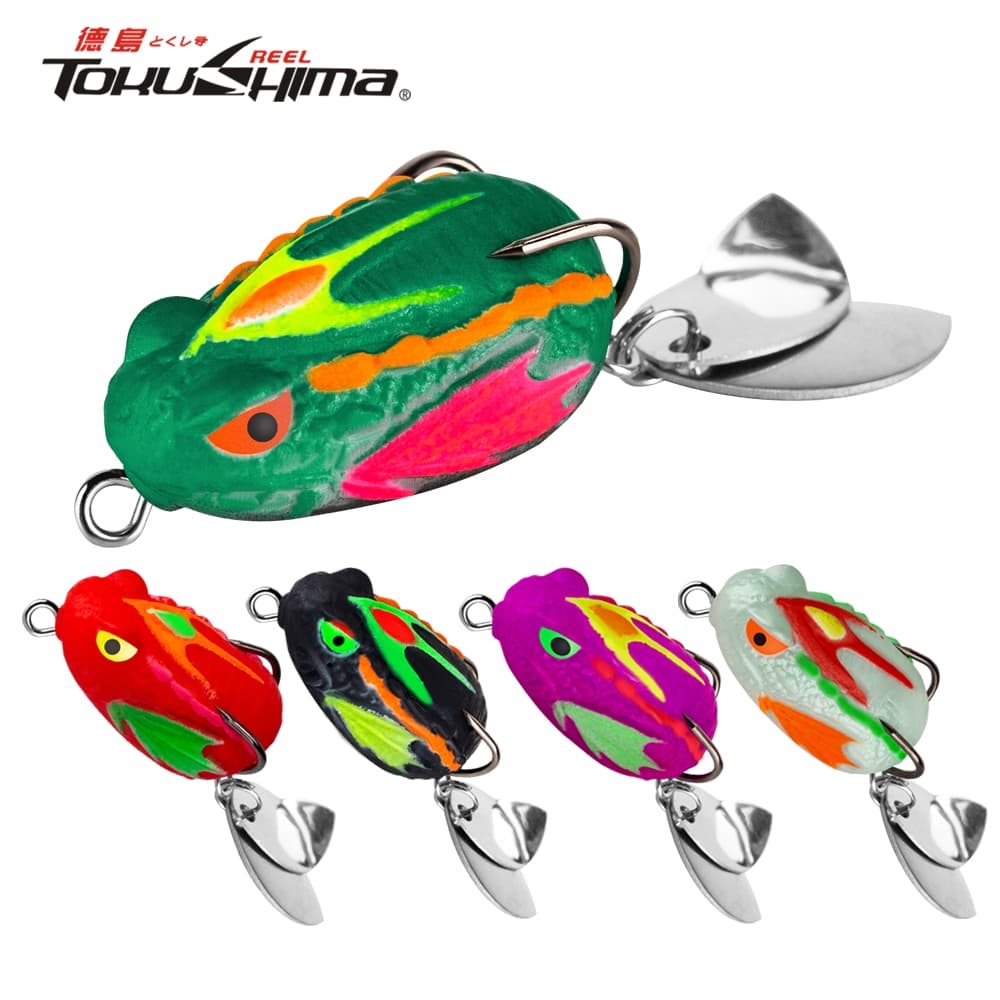 สีสัน Joker Frog Lure 3 ซม./4g เหยื่อพลาสติกอ่อน Dual Bright Sequins และตะขอคู่ประดิษฐ์ Ray กบ Lure น้ําด้านบนสําหรับ Bass Snakehead รูปที่ 1