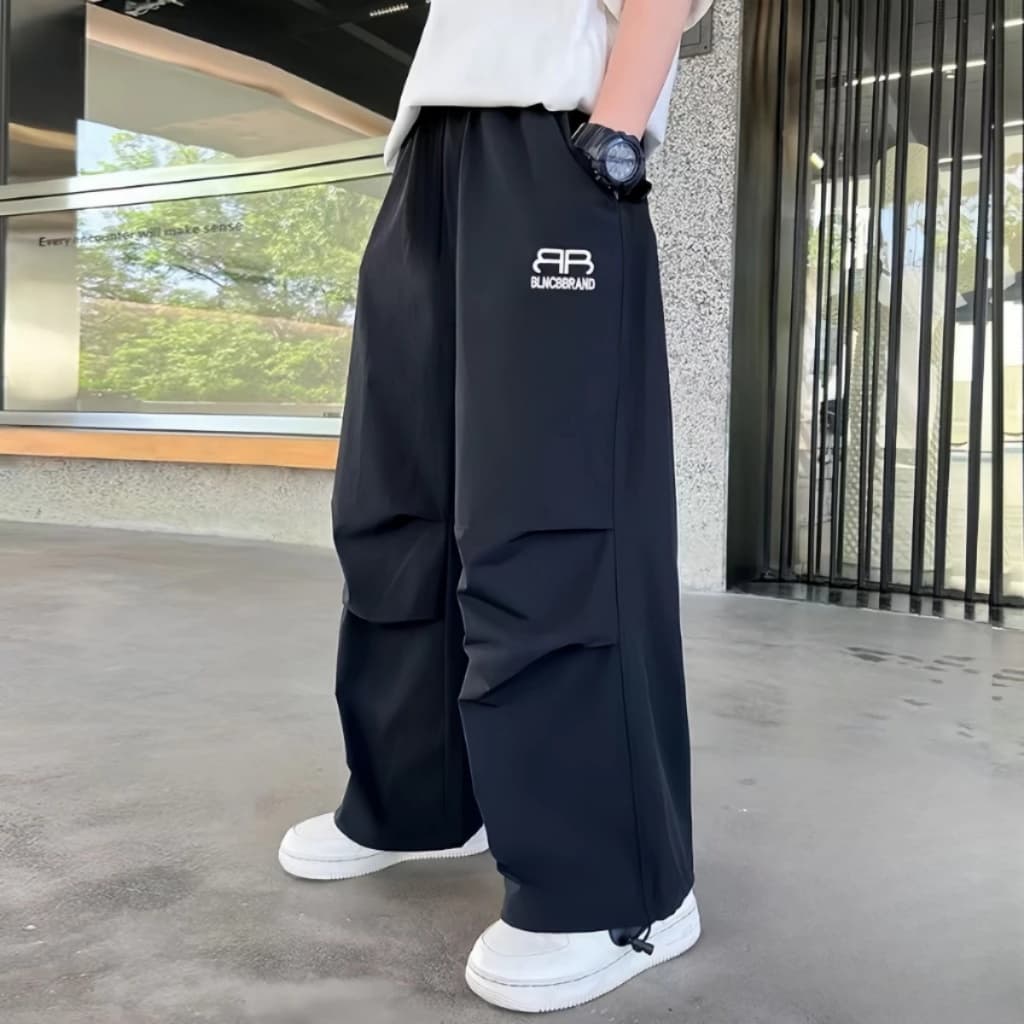 Croc Boyz กางเกงขายาวเด็กผู้ชาย เอวยางยืด แห้งเร็ว ลำลองกีฬา สไตล์เกาหลี ฤดูร้อน ไซส์ 120-160 รูปที่ 3