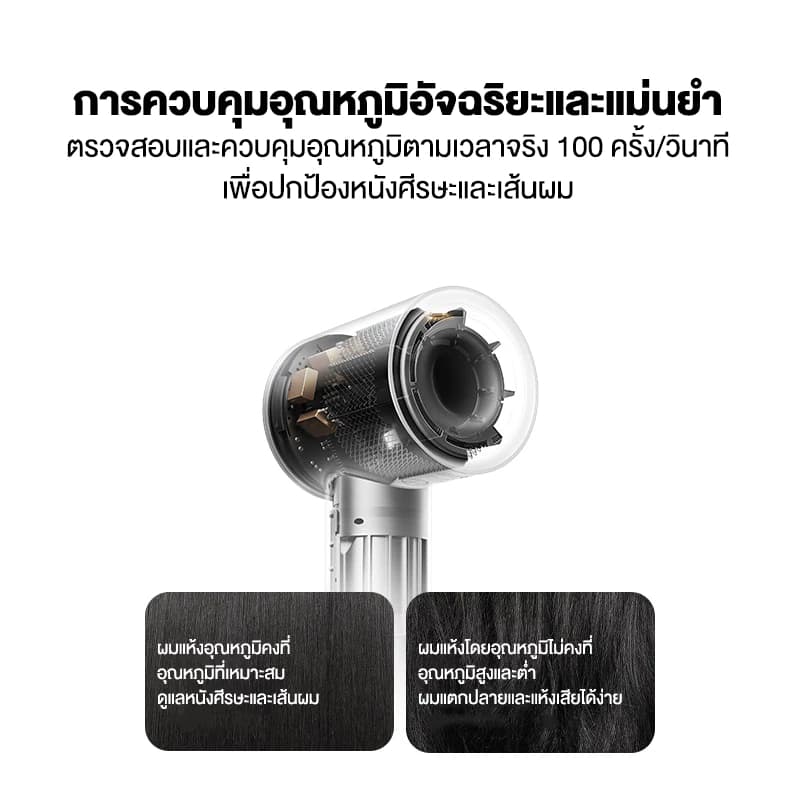 Xiaomi Mijia High Speed Hair Dryer H501 ไดร์เป่าผมความเร็วสูง ไดร์เป่าผมไฟฟ้า 110,000 RPM ไอออนลบ ปรับแรงลมได้ 2 ระดับ 4 โหมดการทำงาน รูปที่ 3