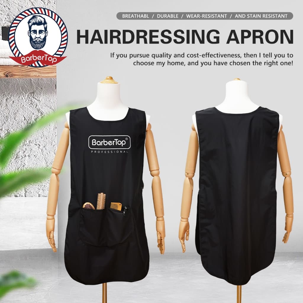 สปอตสปอตสปอต #Salon ทําผมช่างทําผมชุดกันน้ําและป้องกันการเปรอะเปื้อนด้านเดียวผ้ากันเปื้อนน้ํามันผมผ้ากันเปื้อนช่างร้านชานมร้านหม้อไฟกระโปรงแขวน รูปที่ 1