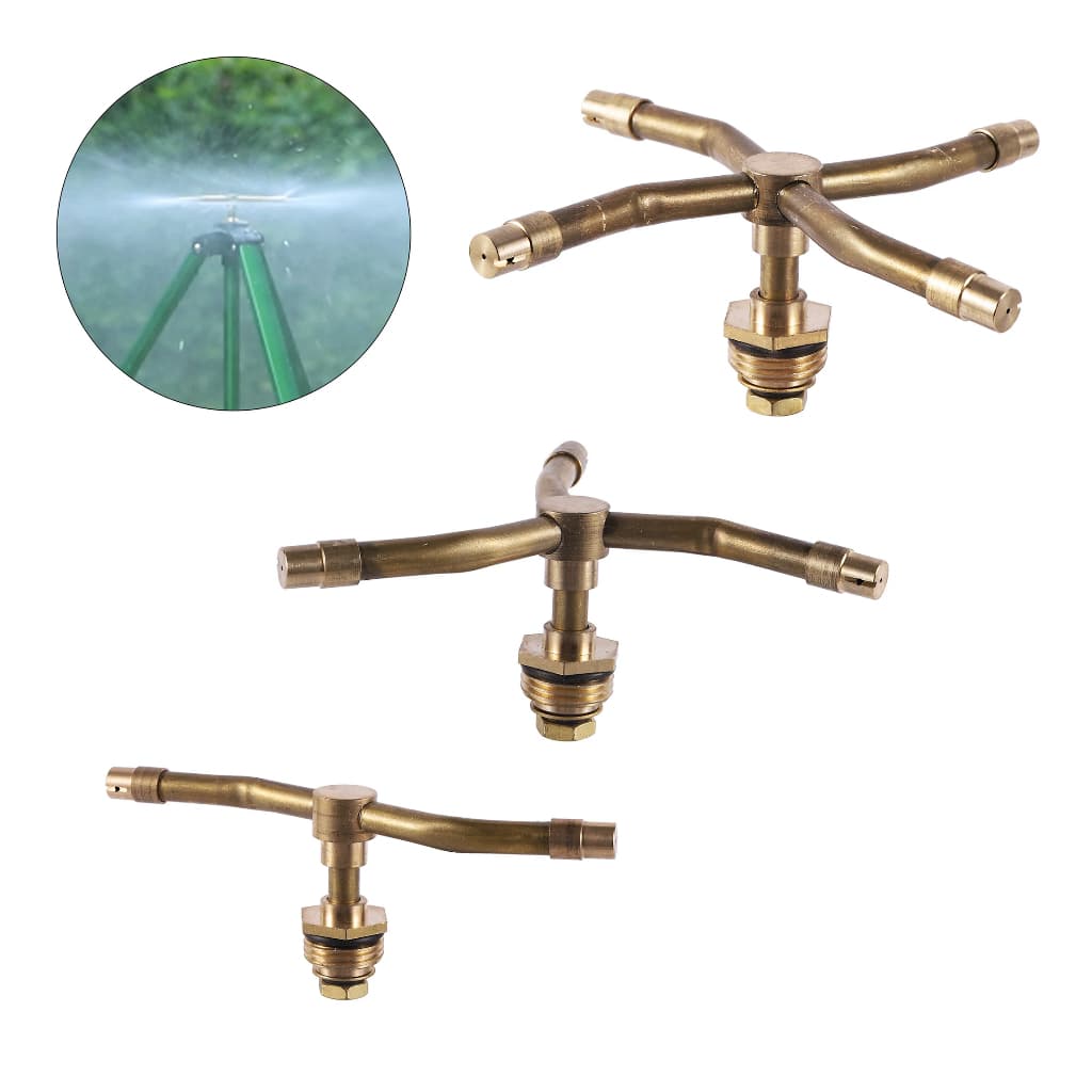1ชิ้น1/2''หมุนสปริงเกลอร์360องศาเครื่องพ่นสารเคมีหัวฉีดทองเหลืองหมุนอัตโนมัติหมุนสปริงเกลอร์รดน้ําสวน รูปที่ 1