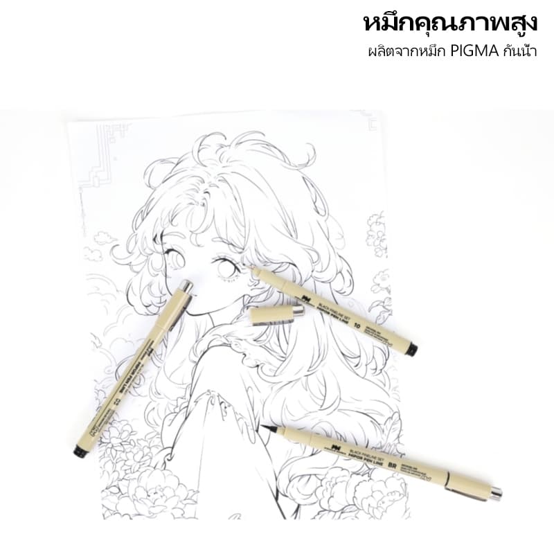 MW ชุดปากกา Sakura Pigma Micron ขนาด 3/5/8/10/12 ชิ้น ปากกา Fineliner สำหรับวาดภาพร่าง รูปที่ 5