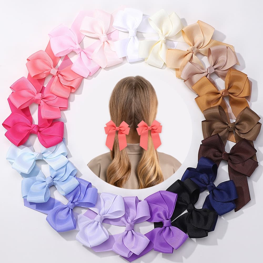 1 ชิ ้ น/ชุดสีทึบโบว ์ ผมคลิปสําหรับเด ็ กคลาสสิก Bowknot ริบบิ ้ น Hairpins พิธีรับปริญญา Headwear สาวอุปกรณ ์ เสริมผมขายส ่ ง