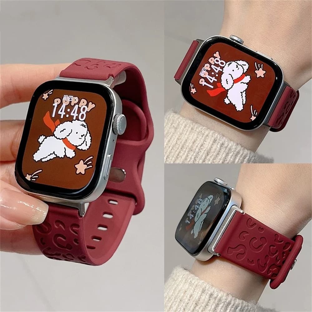 Huawei Watch fit 4 band Leopard แกะสลักสายนาฬิกาซิลิโคนสําหรับ huawei fit3 Breathable Skin friendly เปลี่ยนสร้อยข้อมือสําหรับ fit4pro อุปกรณ์เสริม รูปที่ 1