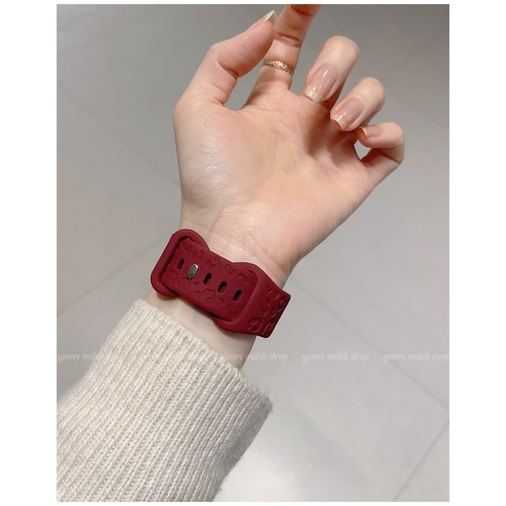 Huawei Watch fit 4 band Leopard แกะสลักสายนาฬิกาซิลิโคนสําหรับ huawei fit3 Breathable Skin friendly เปลี่ยนสร้อยข้อมือสําหรับ fit4pro อุปกรณ์เสริม รูปที่ 7