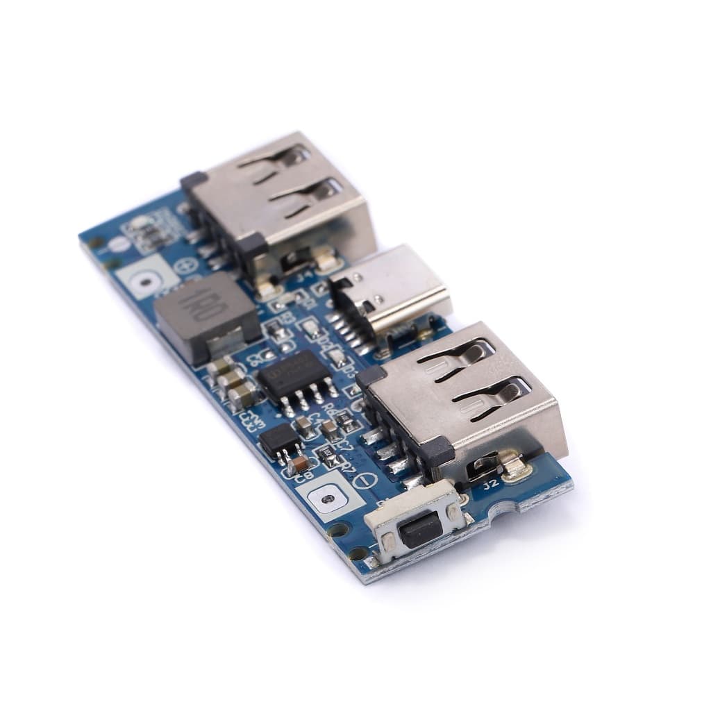 Type-c พอร์ตชาร์จ Dual usb ชาร์จ Treasure Power Board Booster โมดูล 2.4A Power Bank DIY เมนบอร์ด 5V รูปที่ 5