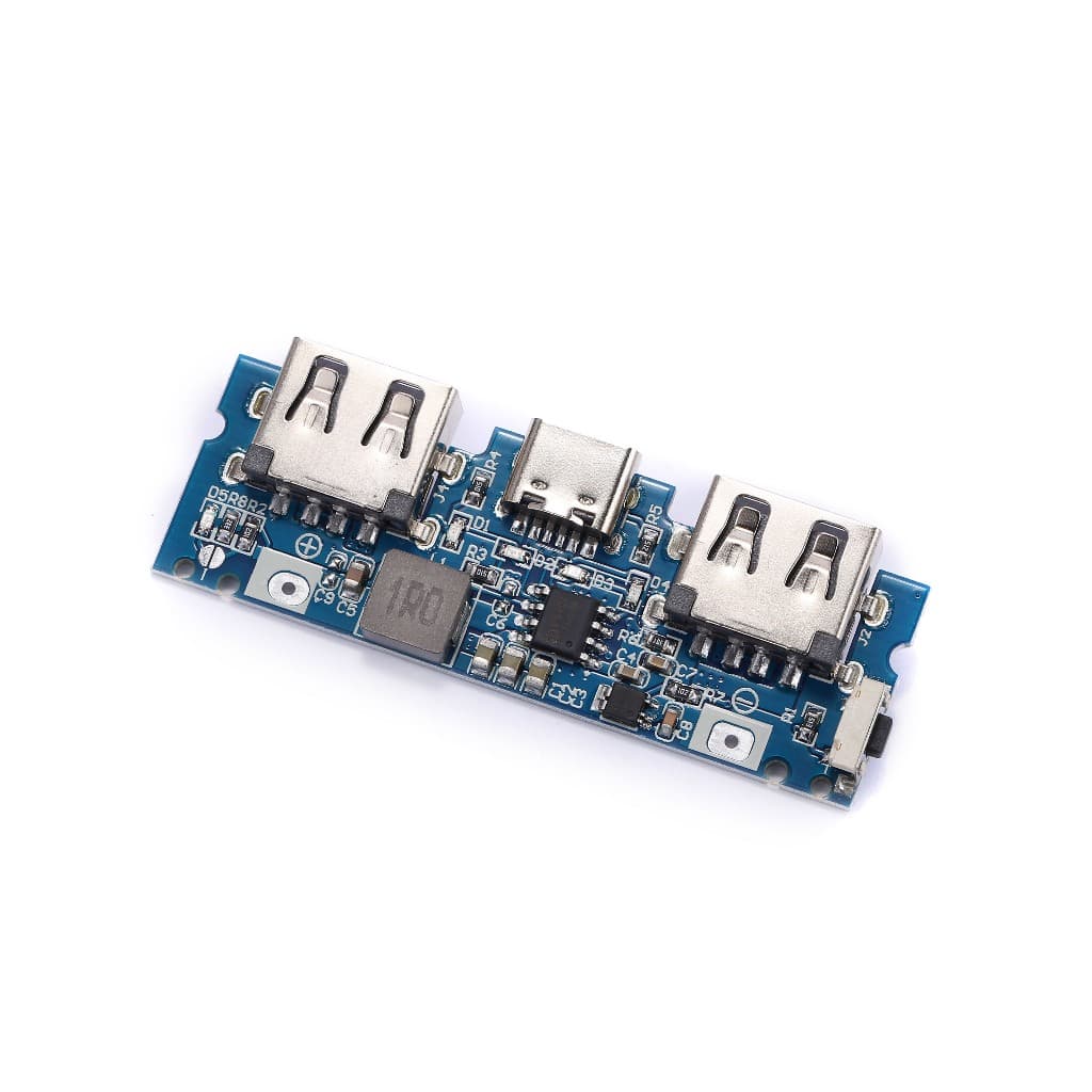 Type-c พอร์ตชาร์จ Dual usb ชาร์จ Treasure Power Board Booster โมดูล 2.4A Power Bank DIY เมนบอร์ด 5V รูปที่ 1
