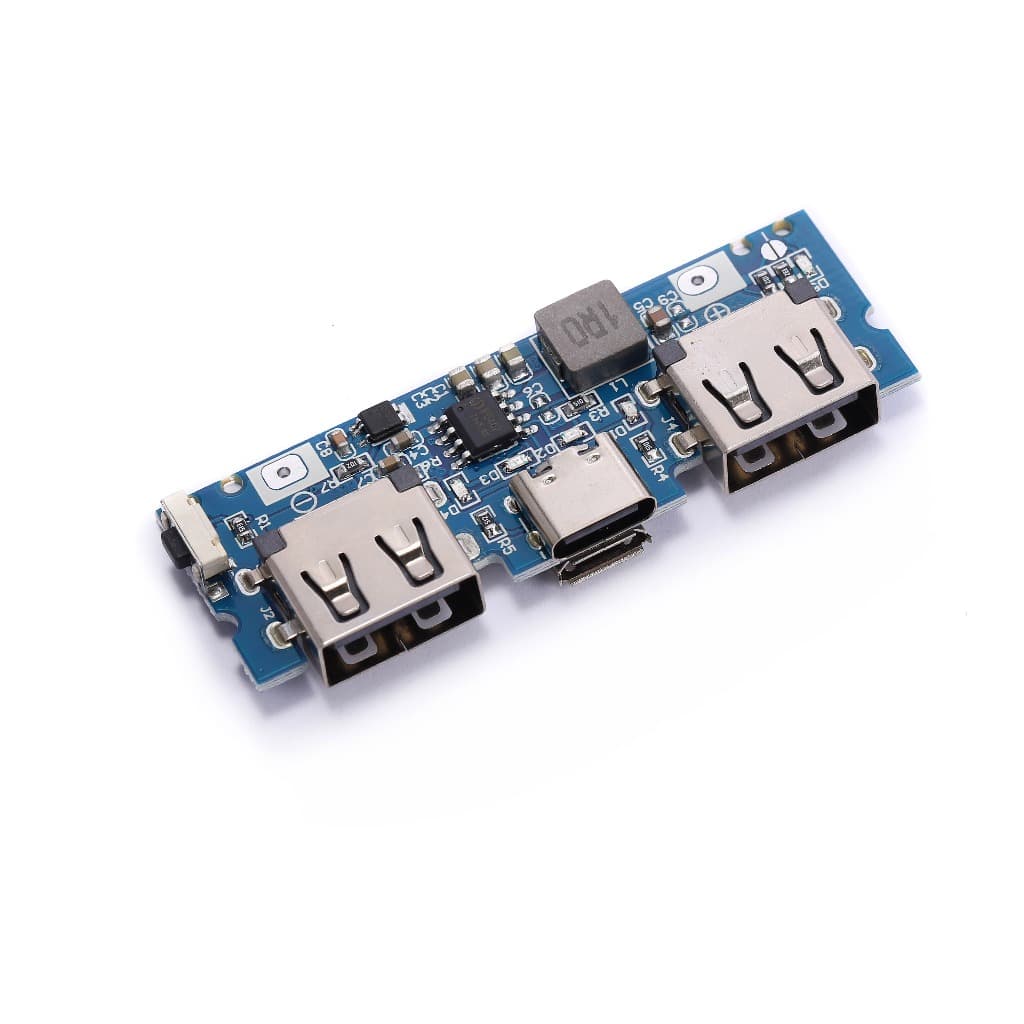 Type-c พอร์ตชาร์จ Dual usb ชาร์จ Treasure Power Board Booster โมดูล 2.4A Power Bank DIY เมนบอร์ด 5V รูปที่ 2