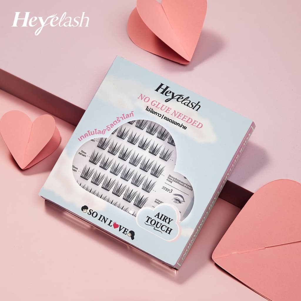 HeyeLash #So In Love ขนตามีกาวในตัวทรงธรรมชาติ ออกงานสุภาพ นักเรียนนักศึกษา 10-12มม รูปที่ 7