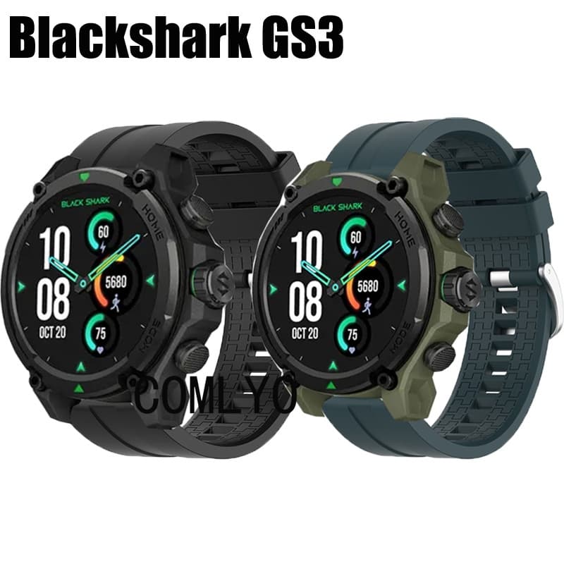 สําหรับ Black Shark GS3 สมาร์ทสายนาฬิกาซิลิโคนสร้อยข้อมือผู้หญิงผู้ชายนาฬิกาเข็มขัด รูปที่ 1