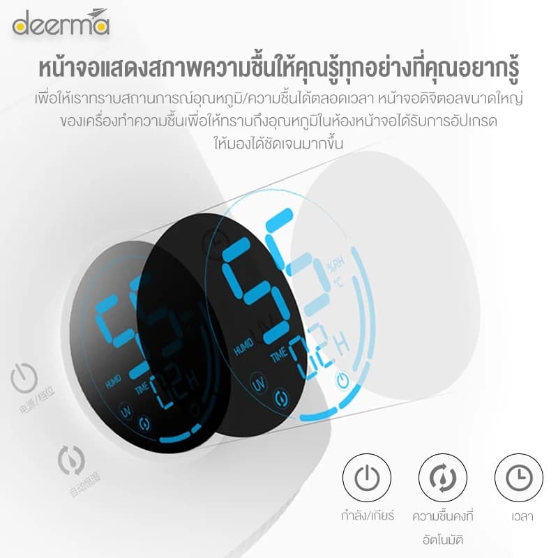 Deerma F628S Ultrasonic Air Humidifier เครื่องทำความชื้นระบบอัลตร้าโซนิค หน้าจอดิจิตอล รูปที่ 6