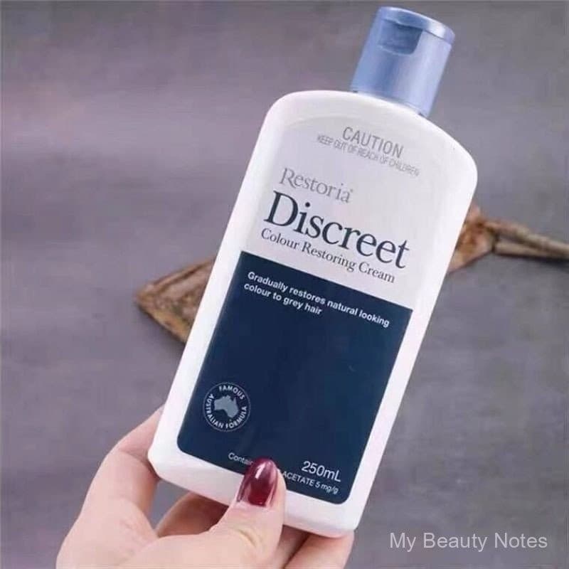 Restoria Discreet Color Restoring Cream 250ml Restoria ยาย้อมผมสีดําเพื่อปกปิดผมหงอก รูปที่ 5