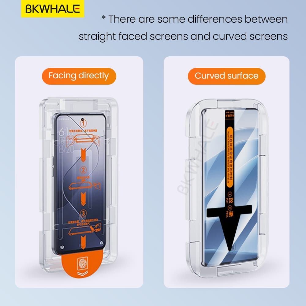 BKWHALE ติดตั้งง่ายกระจกนิรภัยสําหรับ Xiaomi Redmi Note14 Pro 15 15C 14C 13 หมายเหตุ 12 11 12S 11S K60 K70 E K80 Ultra K90 Pro Max Note13 Note15 Pro + Turbo 3 4 ป้องกันหน้าจอฟิล์ม รูปที่ 4