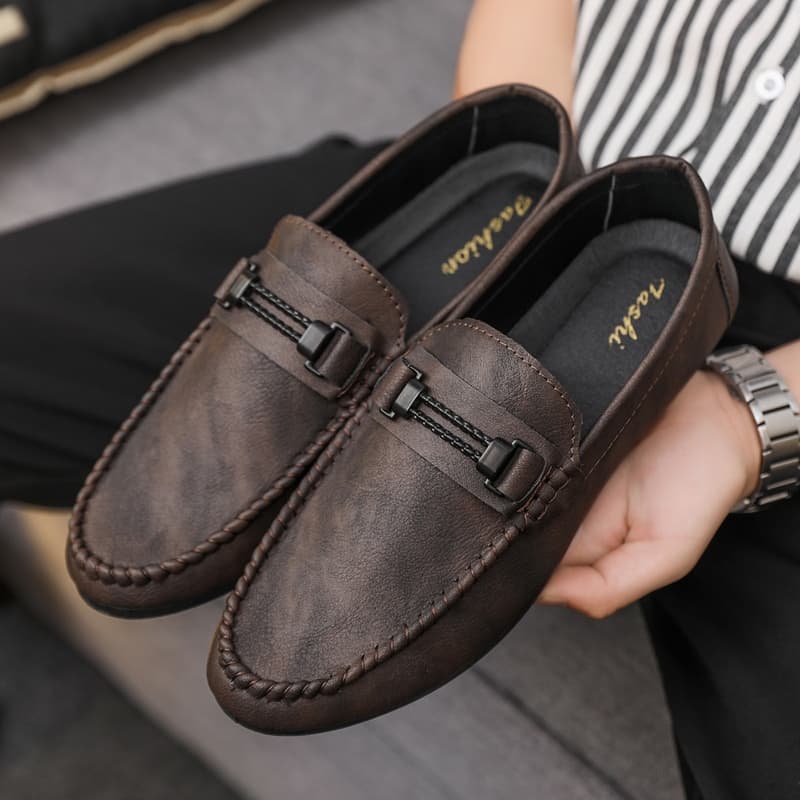 สปอตสินค้า รองเท้า loafer รองเท้าหนัง รองเท้าออกซฟอร์ดหนัง โลฟเฟอร์ โลฟเฟอร์หนังลําลอง คชชูผู้ชาย รูปที่ 5