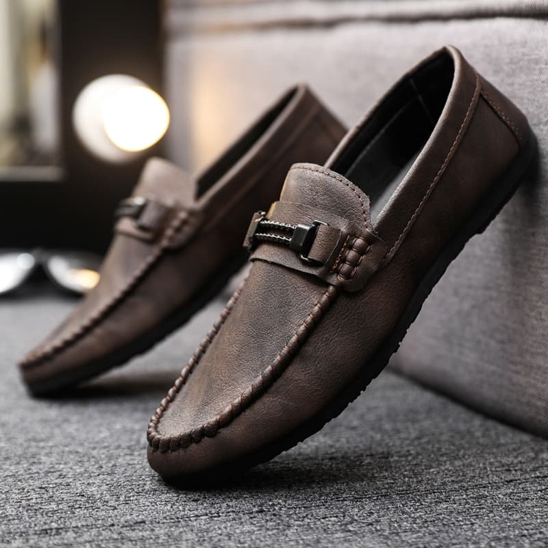 สปอตสินค้า รองเท้า loafer รองเท้าหนัง รองเท้าออกซฟอร์ดหนัง โลฟเฟอร์ โลฟเฟอร์หนังลําลอง คชชูผู้ชาย รูปที่ 2