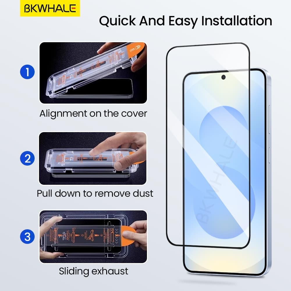 BKWHALE ติดตั้งง่ายกระจกนิรภัยสําหรับ Samsung Galaxy S26 S25 Ultra S21 S22 S23 S24 + S26 S25 Plus S21FE S23FE S24FE S25FE S25FE S25Edge S25+ S24+ S22+ S23+ S23+ S23+ S23+ S23+ S23+ S23+ S23+ S23+ S23+ S23+ S23+ S23+ S23+ S23 รูปที่ 3