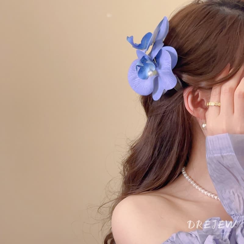 เดรช ดอกไม้ผ้ารอยเปื้อนกิ๊บมุกระดับไฮเอนด์อเนกประสงค์ปากเป็ดคลิปหวานซอกเครื่องประดับผมแฟชั่น รูปที่ 4