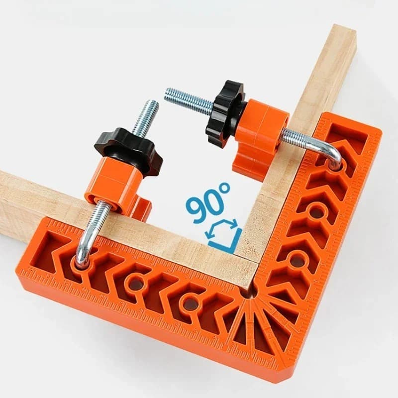 ที่ใส่ไม้บรรทัดมุมขวาพลาสติก 90°เครื่องมือตําแหน่งเสริม Overline L-Shaped Spacer มุมคงที่ Gripper เครื่องมืองานไม้ รูปที่ 1