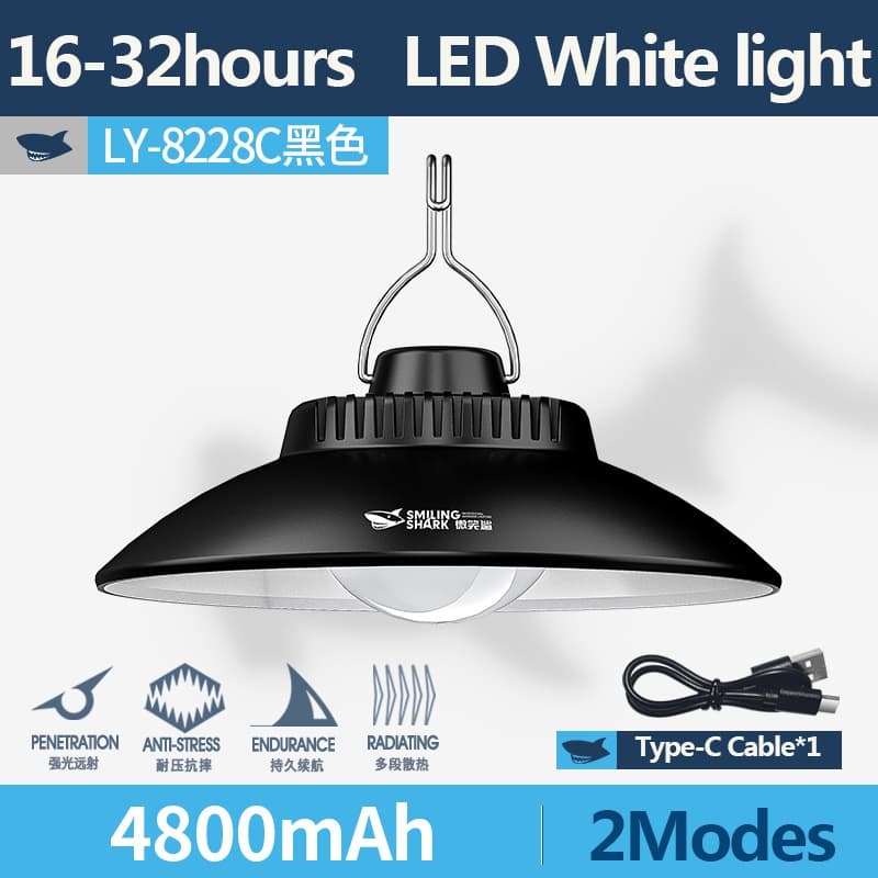 Smile Shark Camping Light Recharge โคมไฟเต็นท์กันน้ํา แสงสีขาว/เหลือง รูปที่ 7