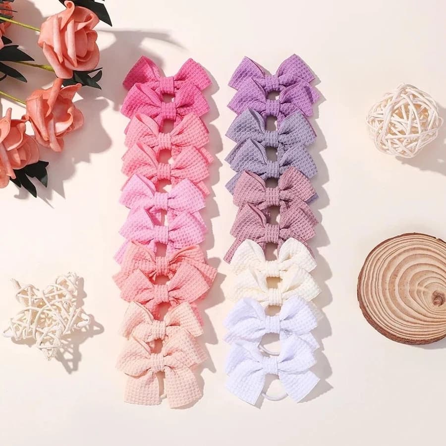 10ชิ้น/เซ็ต สีโบว์กิ๊บเด็กเจ้าหญิงกิ๊บสาวน่ารักผมหางม้าคลิปเด็กเครื่องประดับผม รูปที่ 9