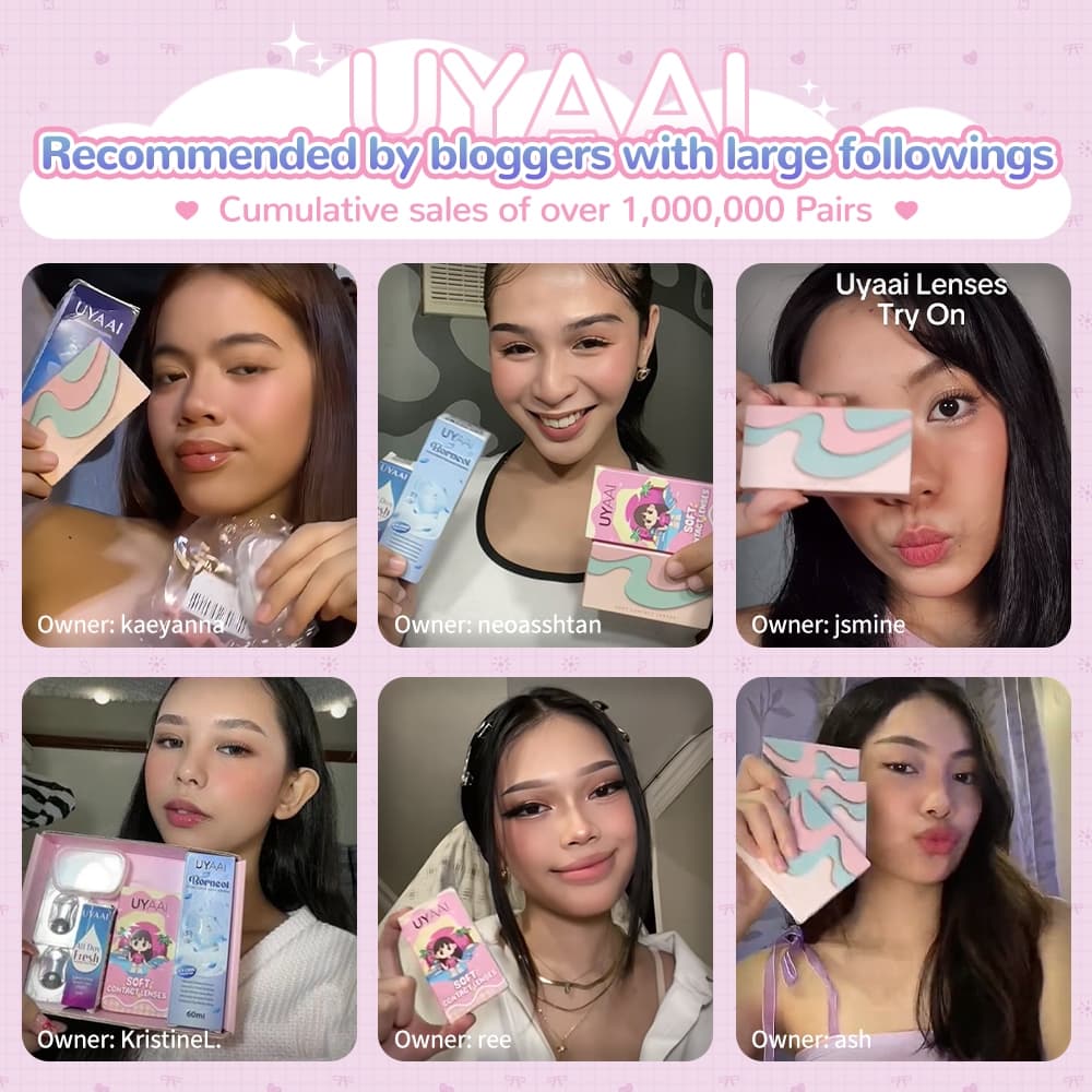 จัดส่งจากกรุงเทพUYAAI คอนแทคเลนส์ บิ๊กอาย 14.5 มม. คอนแทคเลนส์รายเดือน kitty kawaii 2 ชิ้น/คู่ รูปที่ 2
