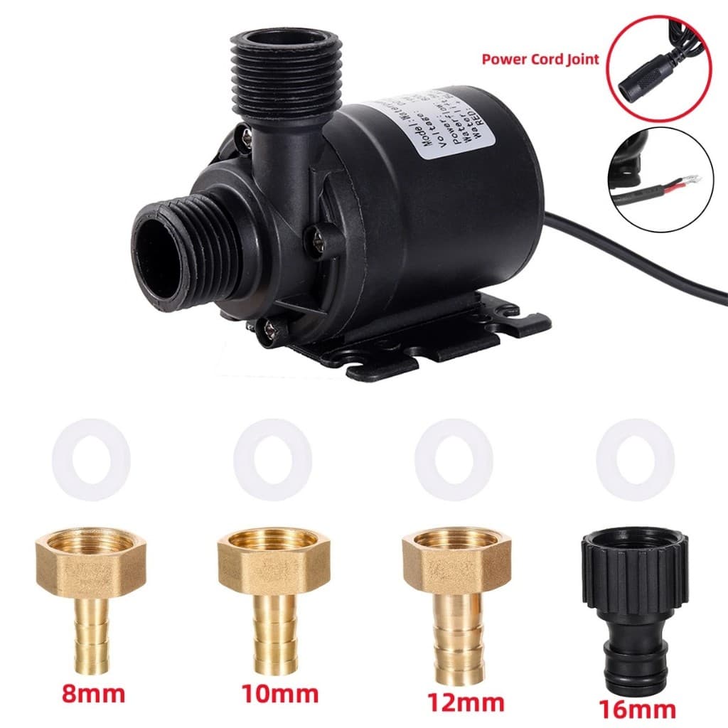ปั๊มน้ํา DC แบบจุ่ม 12V 24V, อินเทอร์เฟซเกลียวตัวผู้ 1/2", เสียงรบกวนต่ํา, ปั๊มตู้ปลา 800 ลิตร/ชม. รูปที่ 6