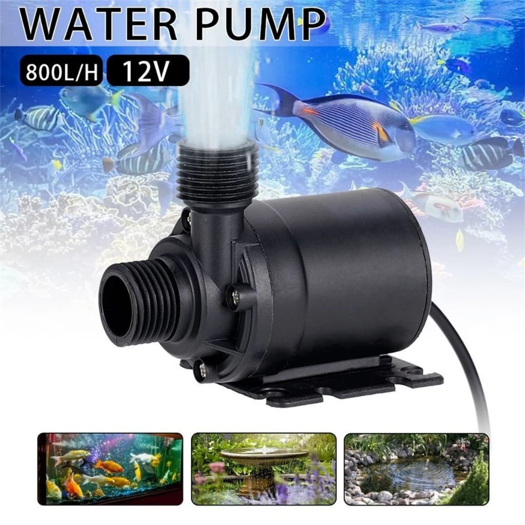 ปั๊มน้ํา DC แบบจุ่ม 12V 24V, อินเทอร์เฟซเกลียวตัวผู้ 1/2", เสียงรบกวนต่ํา, ปั๊มตู้ปลา 800 ลิตร/ชม. รูปที่ 4