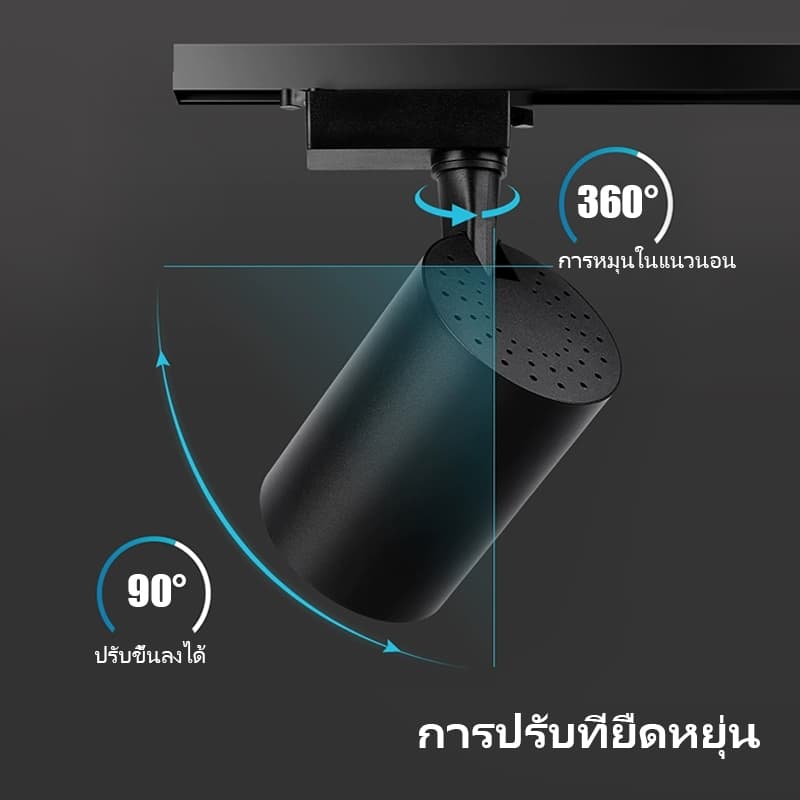 Led Track Spotlight ห้องนั่งเล่นห้องครัวห้องนอนบาร์ led Track Light Spotlight เพดาน Super Bright Track Light ชุด รูปที่ 5