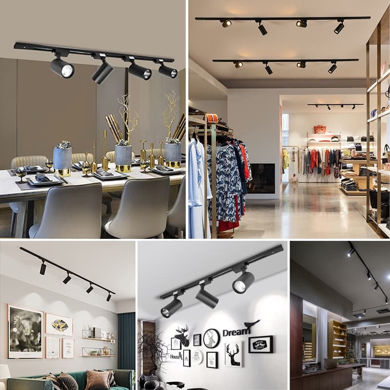 Led Track Spotlight ห้องนั่งเล่นห้องครัวห้องนอนบาร์ led Track Light Spotlight เพดาน Super Bright Track Light ชุด รูปที่ 7