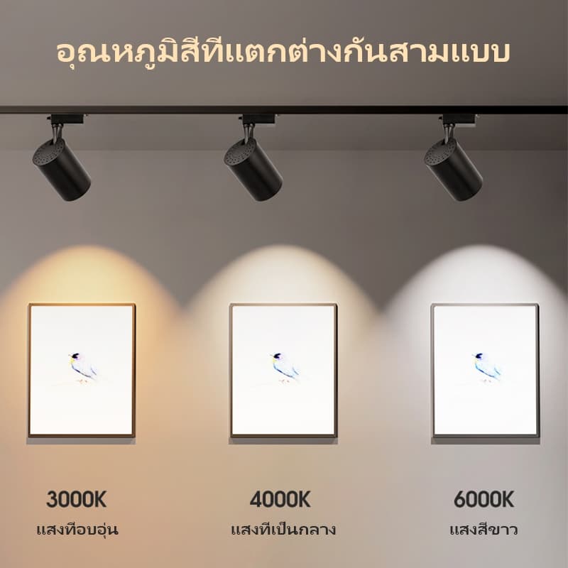 Led Track Spotlight ห้องนั่งเล่นห้องครัวห้องนอนบาร์ led Track Light Spotlight เพดาน Super Bright Track Light ชุด รูปที่ 8