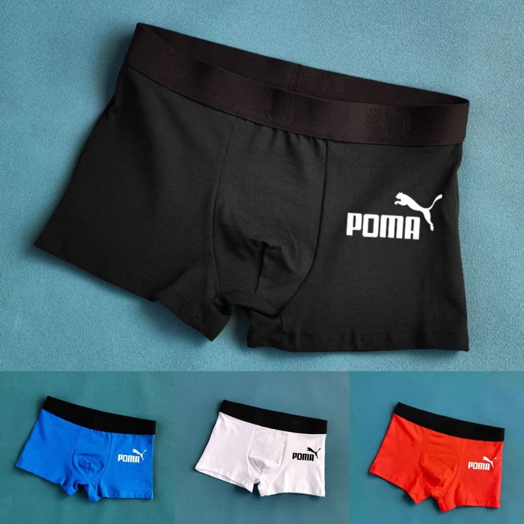 Ready Stockpoma Men Briefs Letter Waist Big Elastic Briefs Comfort Underpants รูปที่ 4
