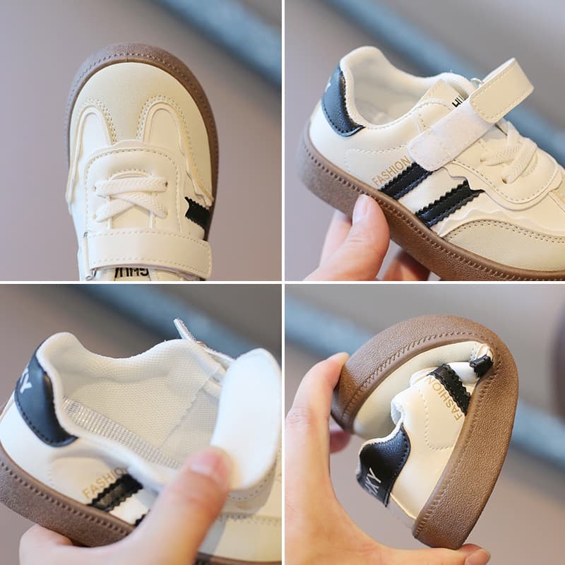 SUGE รองเท้ากีฬา รองเท้าผ้าใบลําลอง พื้นนิ่ม สีขาว สําหรับเด็กผู้ชาย และเด็กผู้หญิง รูปที่ 6