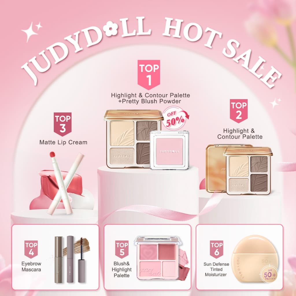 Judydoll แผ่นปิดที่มีสามสีสำหรับการปกปิดรอยแผลเป็นจุด รอยสิวและรอยแผลเป็นจุด และกรอบตาลายน้ำตาเติม รูปที่ 5