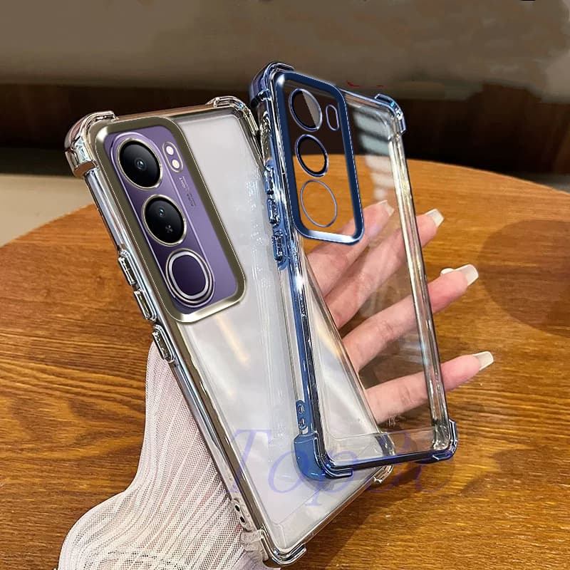 เคส Vivo Y200 5G/V40 Lite/V40 Pro/V30 Pro/V29/V27E/V25Pro/V23 Pro 5G สี่มุมป้องกันการตกเคสโทรศัพท์โปร่งใส SJDK รูปที่ 7