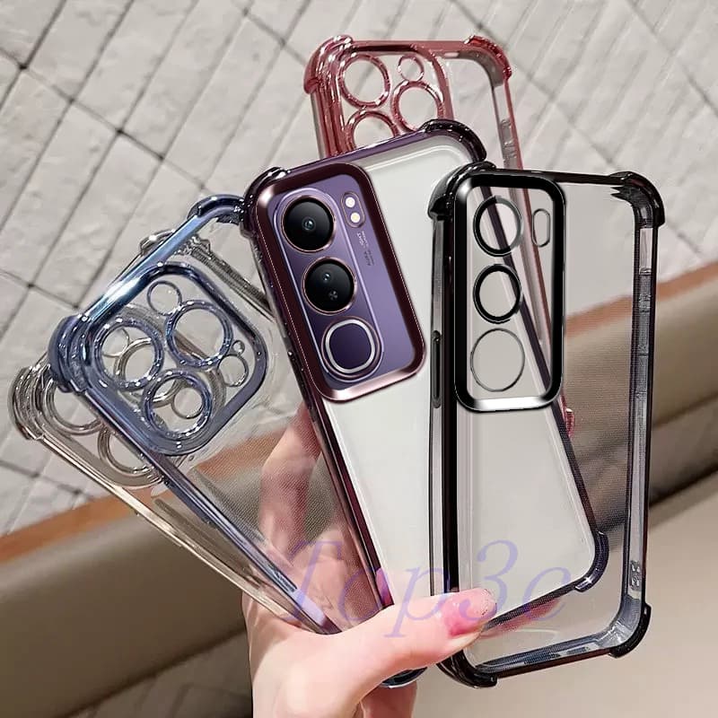 เคส Vivo Y200 5G/V40 Lite/V40 Pro/V30 Pro/V29/V27E/V25Pro/V23 Pro 5G สี่มุมป้องกันการตกเคสโทรศัพท์โปร่งใส SJDK รูปที่ 8