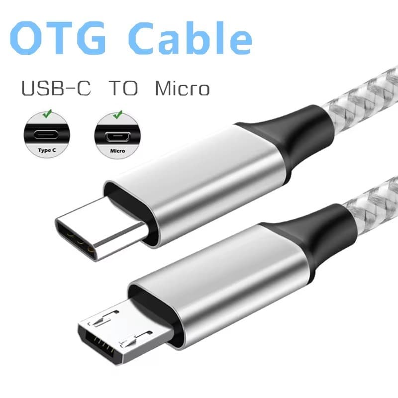 สาย USB C ถึง Micro B สําหรับ Samaung Huawei Xiaomi Meizu MacBook รูปที่ 1