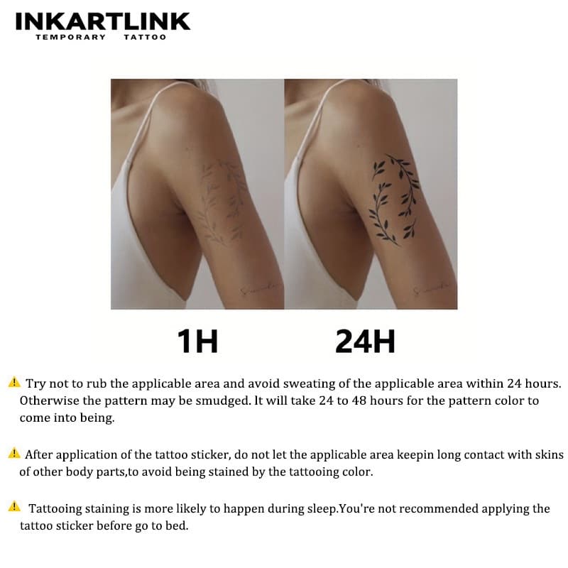 Inkartlink Long Minimal Lines Arm สติ๊กเกอร์รอยสักชั่วคราวสําหรับผู้ชาย, Big Waterproof Long-lasting Hand Magic Tattoo, Lasts ถึง 15 วันสักปลอม, ชุดสักกึ่งถาวร รูปที่ 7