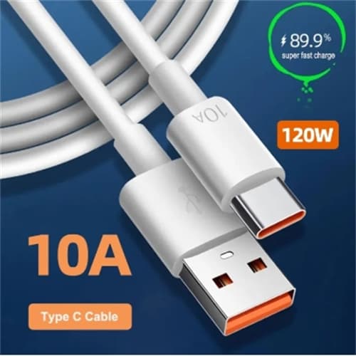 10A สาย USB Type C 120W สายชาร์จสำหรับเร็วสุด Huawei Xiaomi สายดาต้า Samsung อเนกประสงค์สาย USB C 0.25/1/1.5/2 เมตร รูปที่ 1
