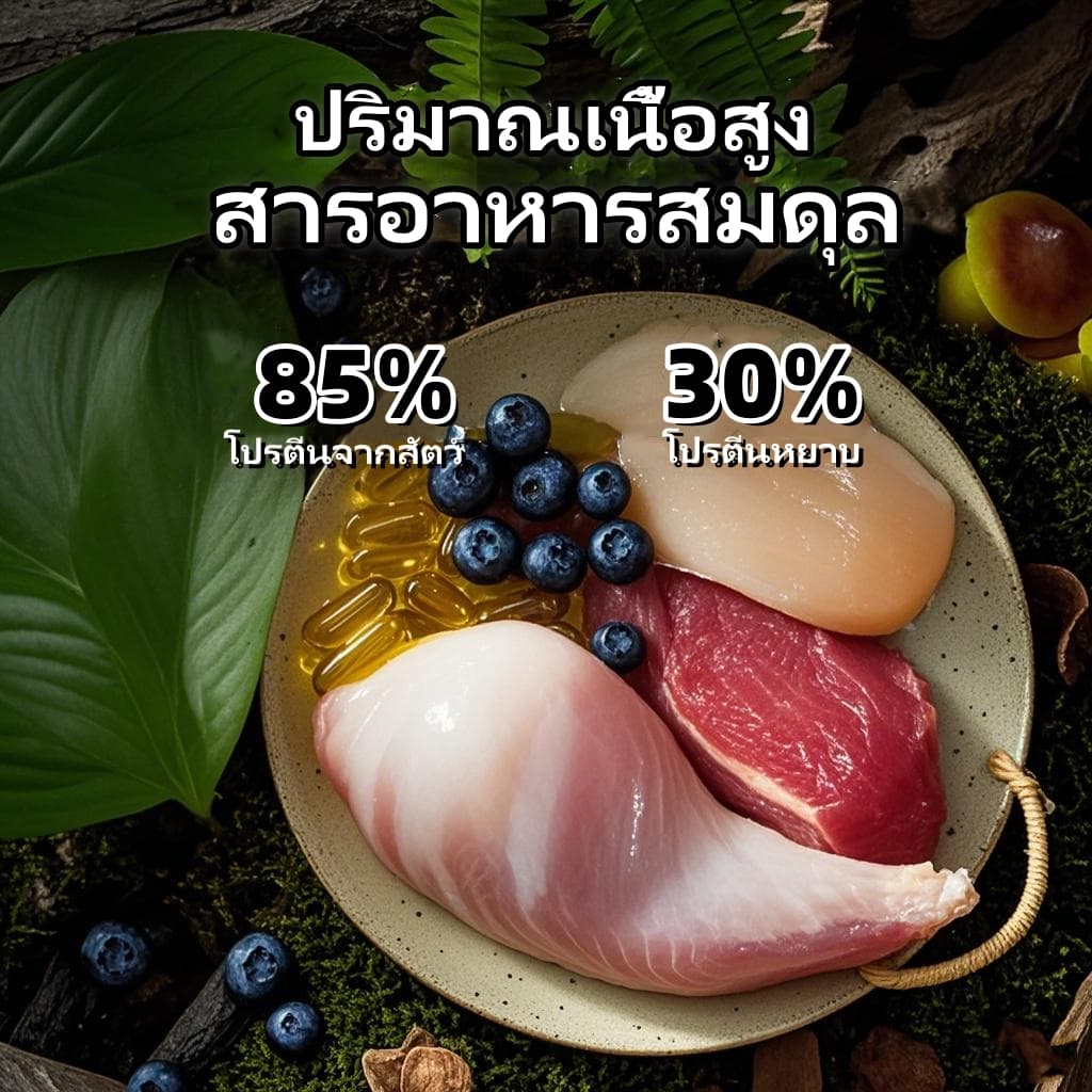 Deeploveอาหารแมว อาหารเม็ดแมวPremium Holistic โปรตีน 30% อาหารแมวไม่เค็ม catfood1kgเหมาะสำหรับแมวอายุมากกว่า 1 เดือนทุกตัว ต่ำเกินไซเดียม รูปที่ 4