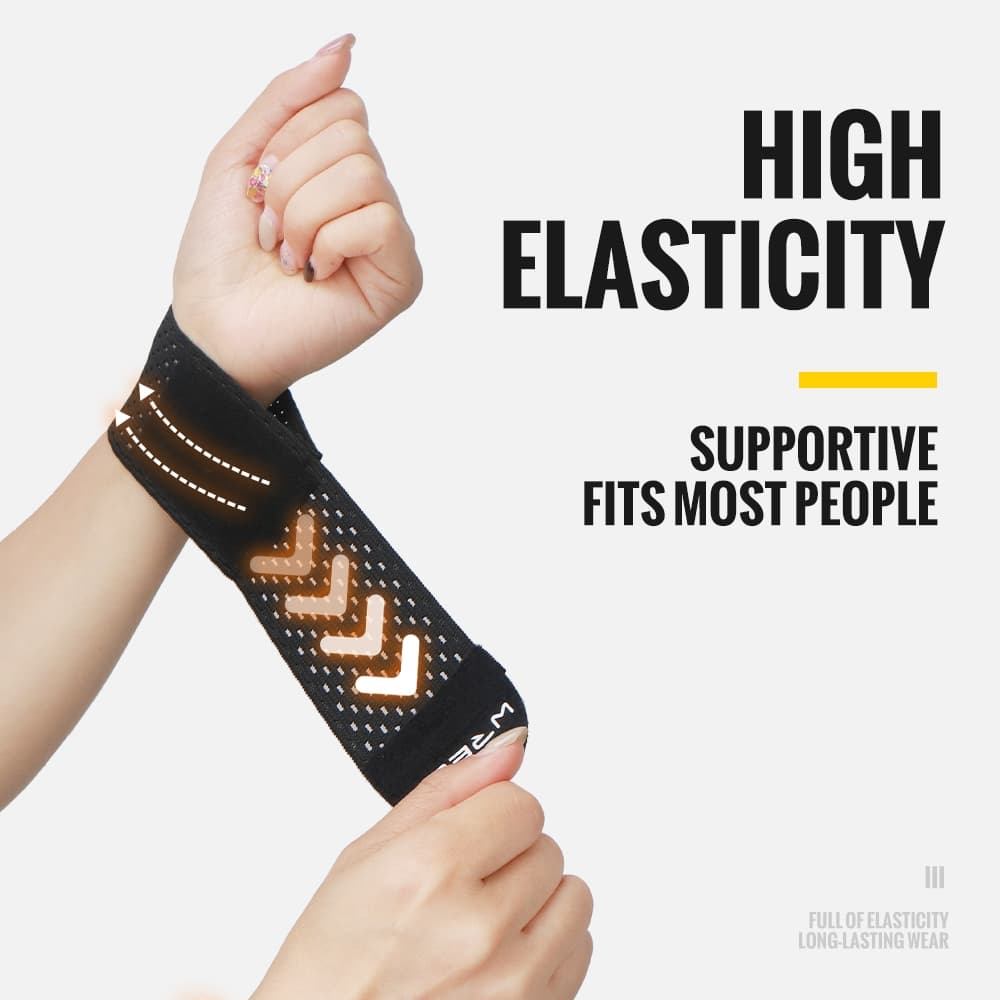 WRELS sports wrist guard ระบายอากาศได้ดี สายรัดข้อมือสำหรับเล่นแบดมินตัน/บาสเก็ตบอล รูปที่ 6