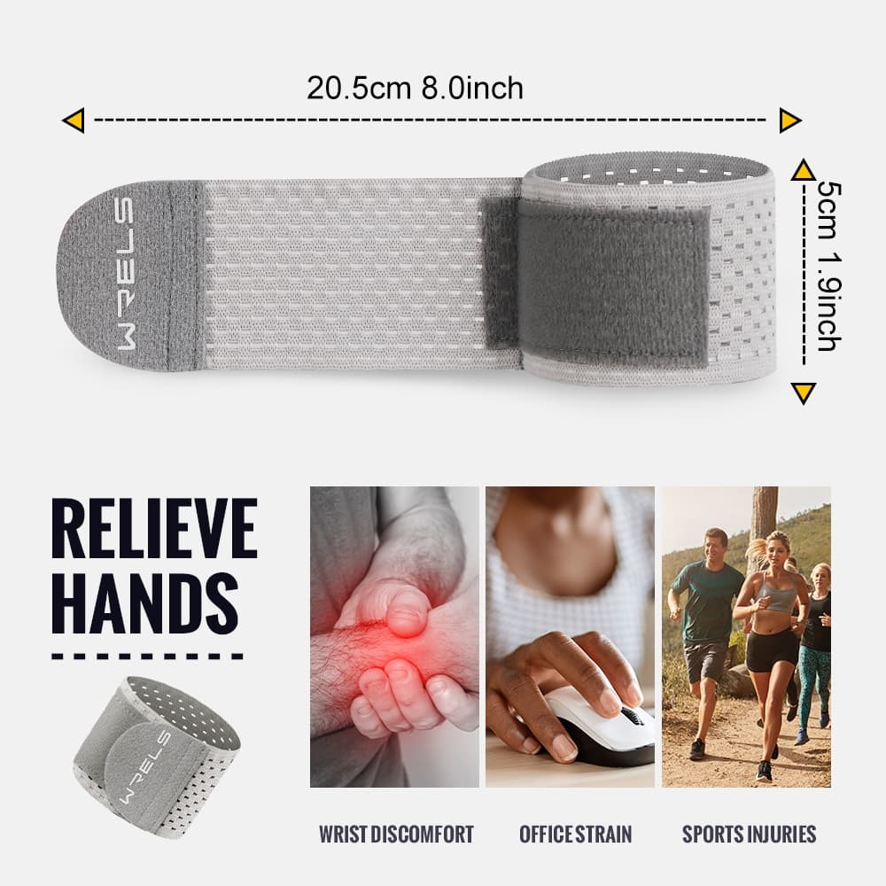 WRELS sports wrist guard ระบายอากาศได้ดี สายรัดข้อมือสำหรับเล่นแบดมินตัน/บาสเก็ตบอล รูปที่ 4