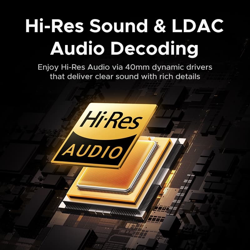 UGREEN หูฟังครอบหู Studio Pro ตัดเสียงรบกวน 48dB ANC หูฟังไร้สาย Over Ear หูฟังบลูทูธ LDAC เวลาเล่น 120 ชม. พลังเสียง Hi-Res ความละเอียดสูง รูปที่ 3