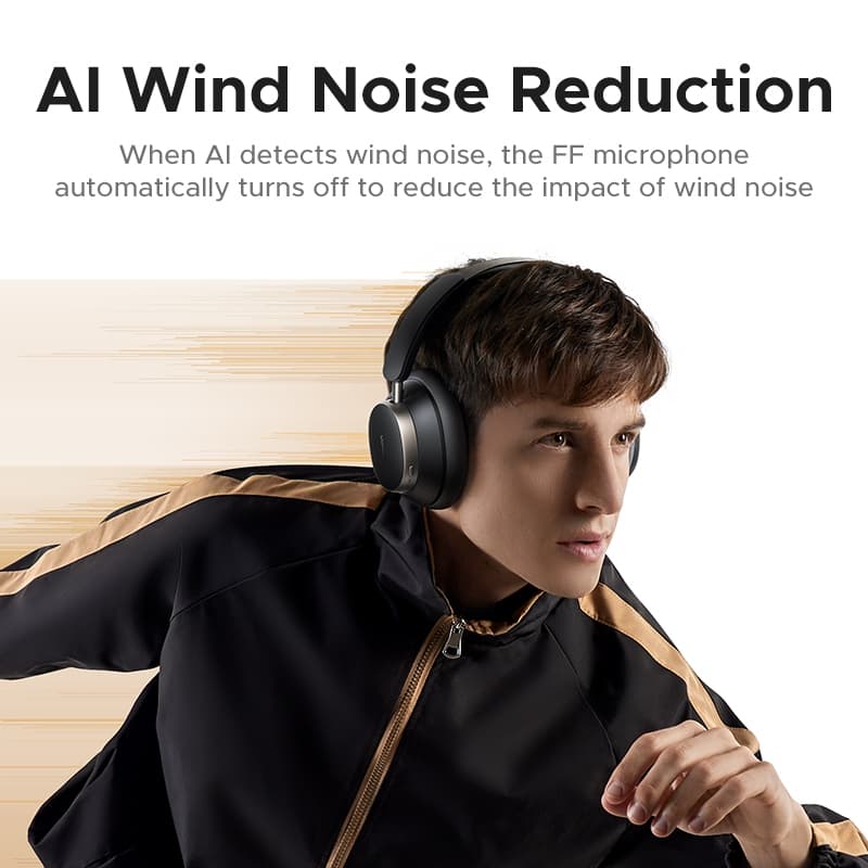 UGREEN หูฟังครอบหู Studio Pro ตัดเสียงรบกวน 48dB ANC หูฟังไร้สาย Over Ear หูฟังบลูทูธ LDAC เวลาเล่น 120 ชม. พลังเสียง Hi-Res ความละเอียดสูง รูปที่ 6