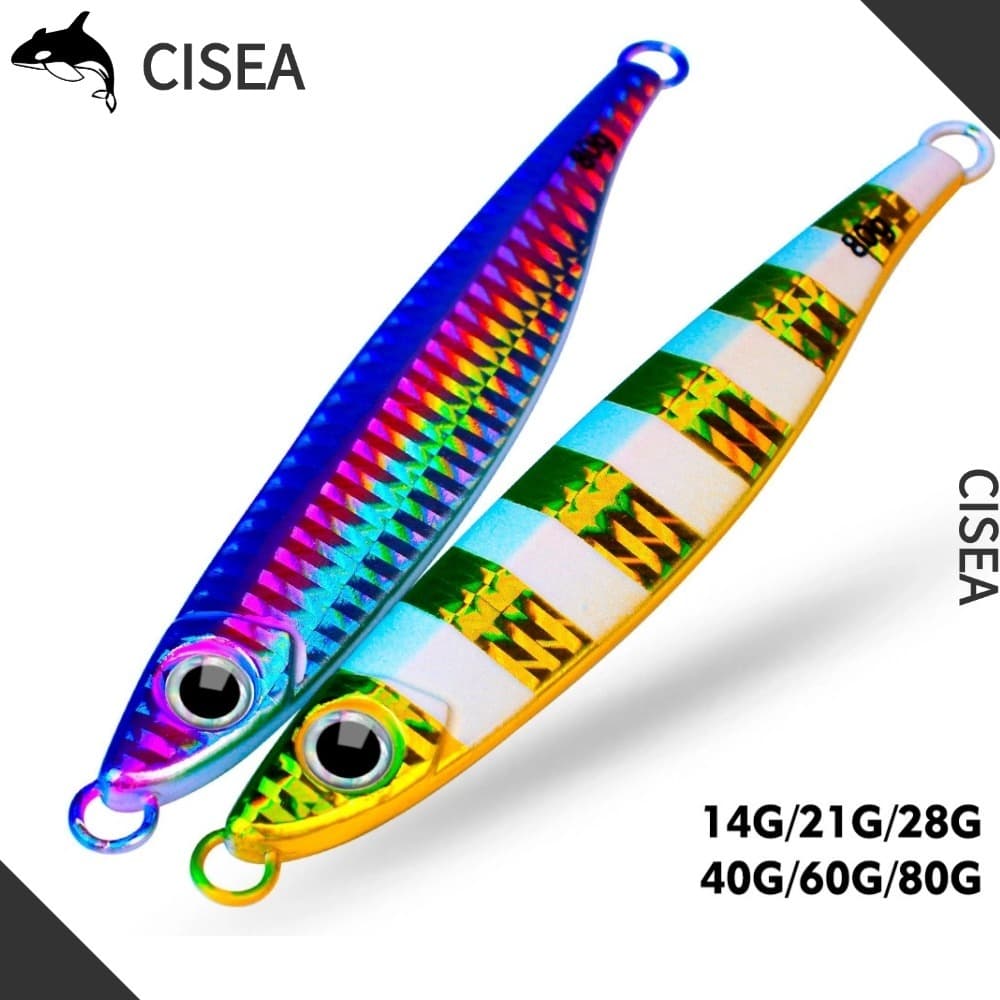 CISEA F180 เหยื่อยาง ปลา ตกปลา ตกปลา เหยื่อจิ๊ก เหยื่อ FISH LURE 14g 21g 28g 40g 60g 80g รูปที่ 1